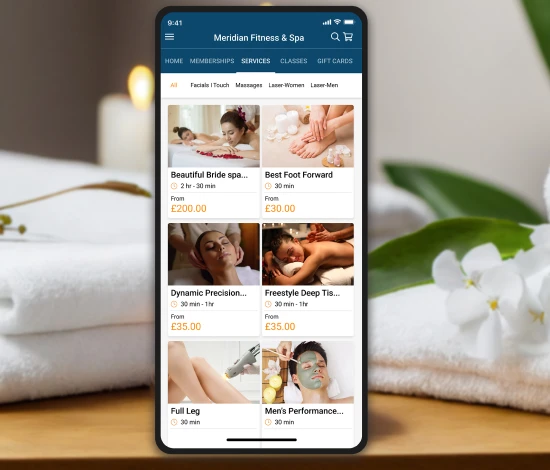 Spa software with custom mobile app for day spa in US